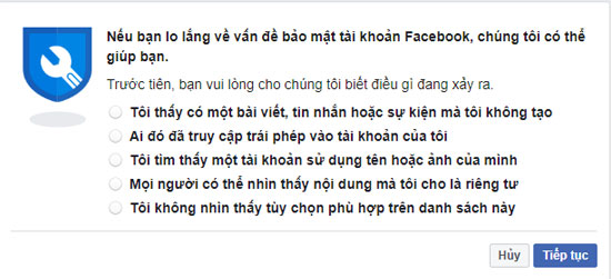 ​Gửi phản hồi cho Facebook