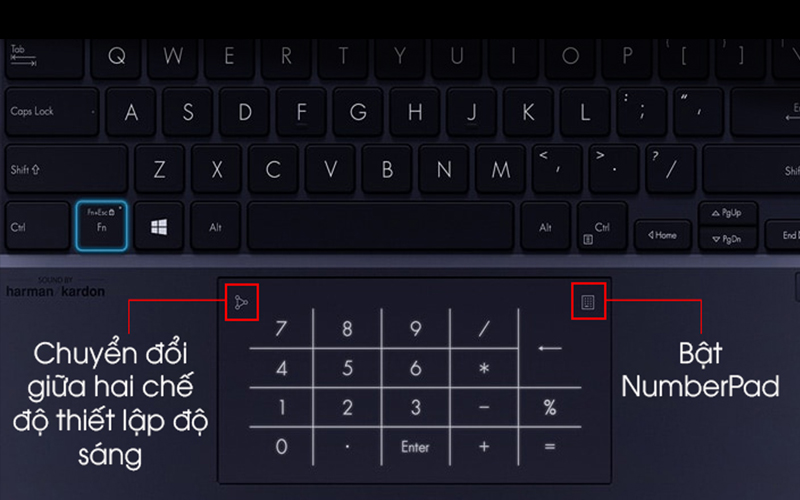 Tìm hiểu về bàn phím ảo NumberPad trên laptop Asus