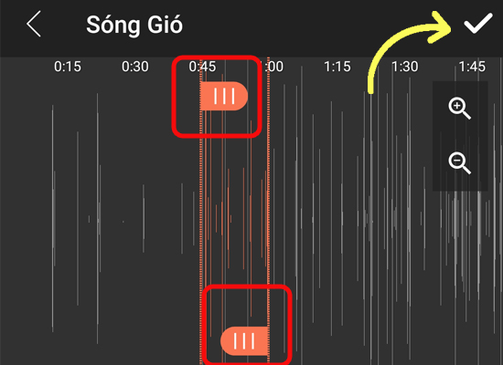 di chuyển đến đoạn muốn cắt