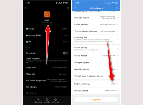 ​Cập nhật firmware mới nhất cho Mi Band