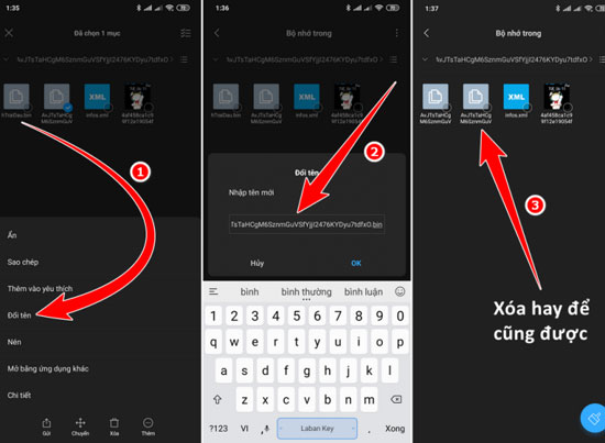 ​Thay đổi tên file đã sao chep gần giống tệp tin hệ thống
