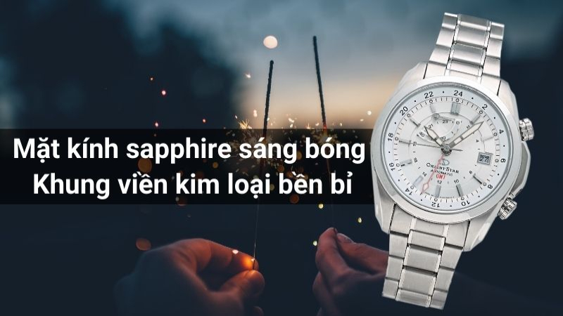 Thiết kế sang trọng với mặt kính Sapphire sáng bóng 