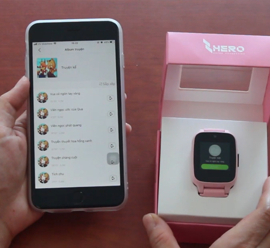 Truyện kể và bài hát trên máy