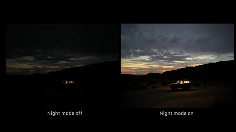 Bức ảnh chụp bằng Night Mode rõ nét và tươi sáng hơn