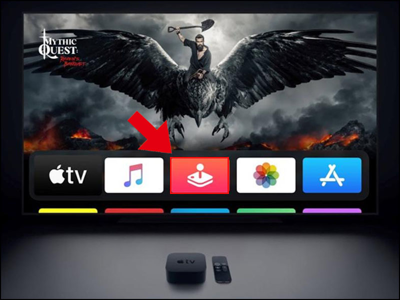 Chọn v&agrave;o biểu tượng Apple Arcade c&oacute; sẵn tr&ecirc;n m&agrave;n h&igrave;nh Apple TV