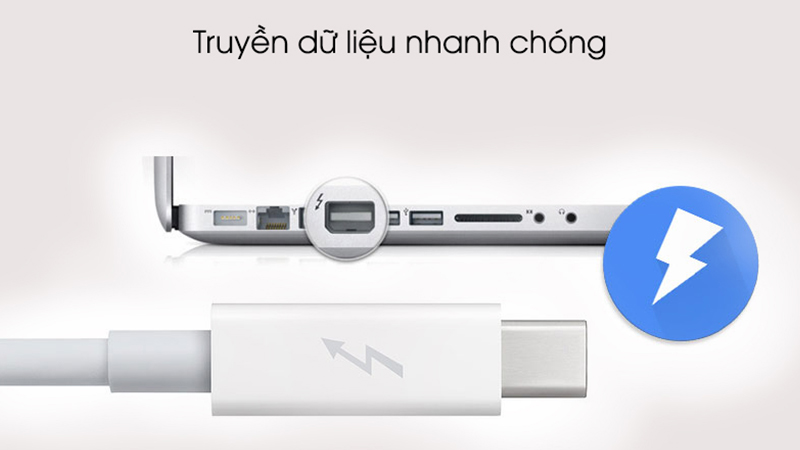 C&aacute;p sạc Apple hỗ trợ tốc độ truyền tải l&ecirc;n đến 10 Gbps
