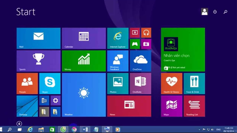 Giao diện laptop Windows có phần đơn giản