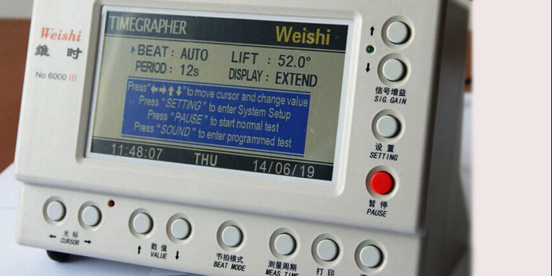 D&ugrave;ng m&aacute;y timgrapher để kiểm tra 