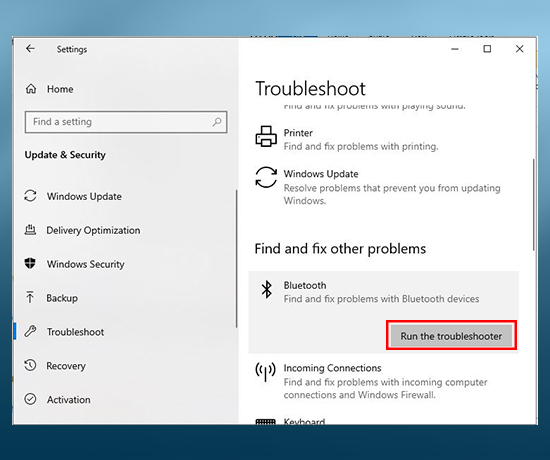 Thử chạy trình kiểm tra lỗi Troubleshooter