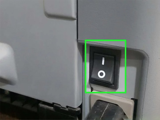 mở nguồn máy in