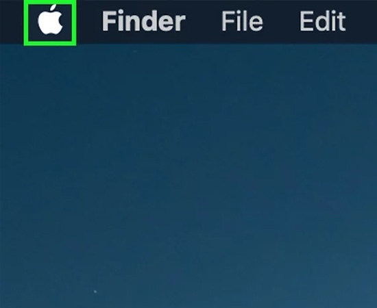 chọn biểu tượng apple