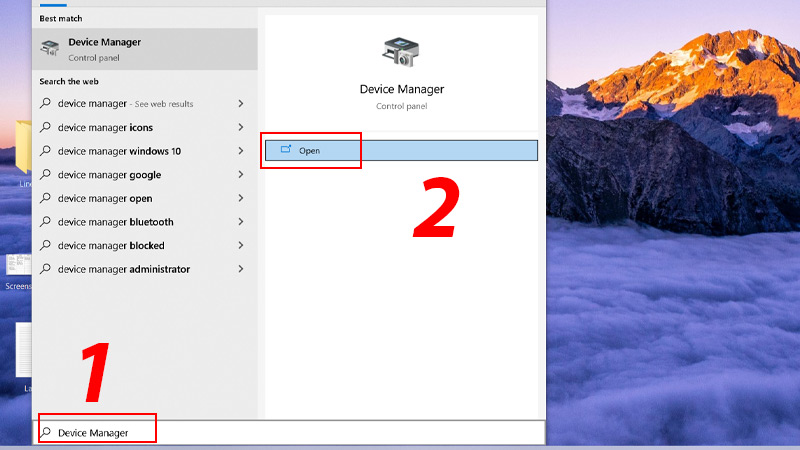 Cách mở Device Manager