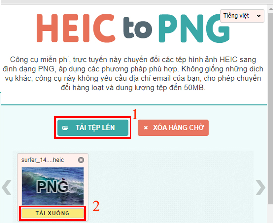 Cách chuyển HEIC thành PNG