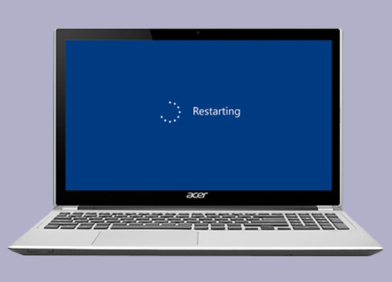 Khởi động lại laptop