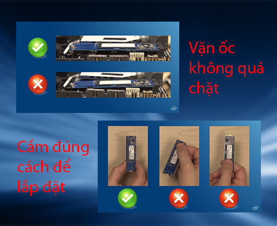 Một số lưu ý khi lắp đặt Intel® Optane™.