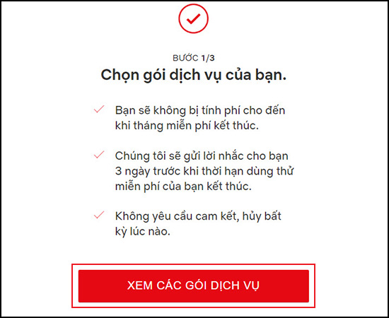 Xem các dịch vụ của tiện ích.