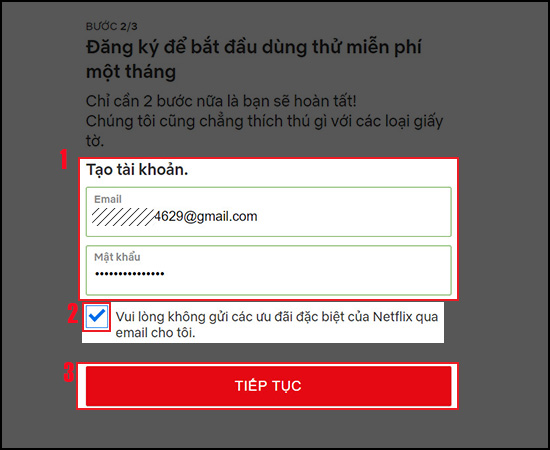 Đăng nhập email.