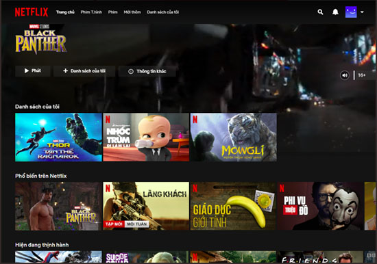 Vậy là bạn đã đăng kí xong tài khoản Netflix và được sử dụng miễn phí trong một tháng
