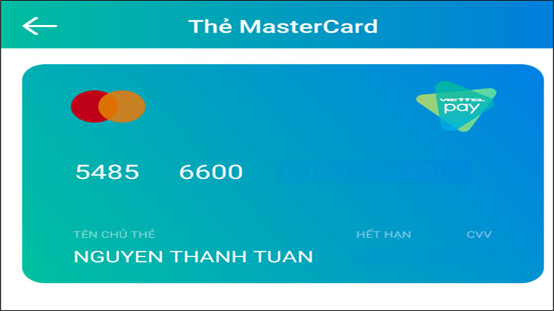 Tạo thẻ thành công