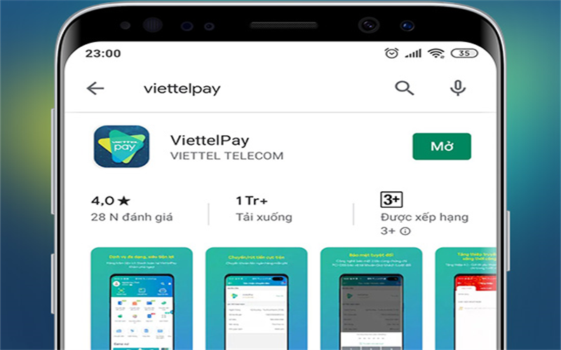 Cài đặt tài khoản ViettelPay trên Android.