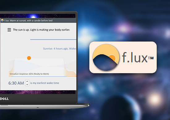 Dùng phần mềm f.lux để điều chỉnh thông số độ sáng.