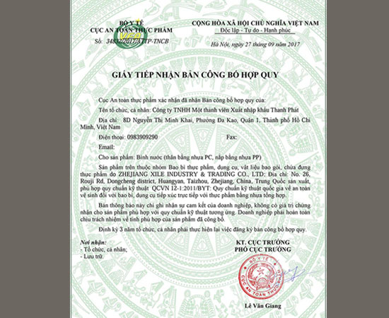 giấy chứng nhận 