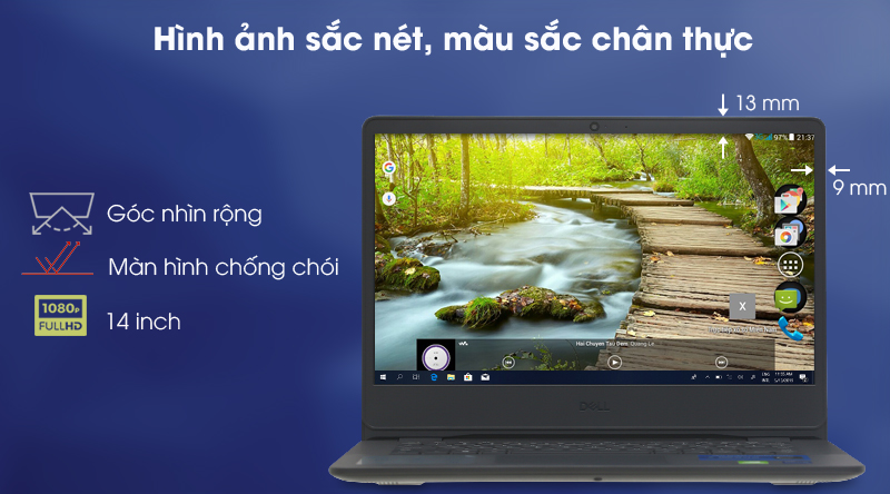Dell Vostro 3400 i7 là dòng sản phẩm mạnh mẽ nhưng vẫn giữ được thiết kế trẻ trung, sang trọng