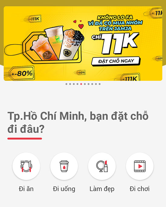 Truy cập JAMJA để tìm deal