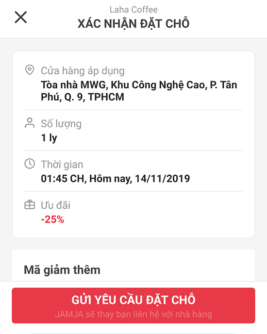 Kiểm tra lại thông tin và tiến hành đặt chỗ