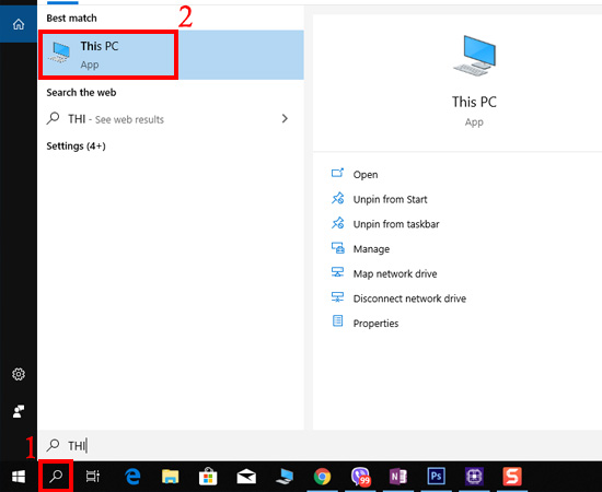 Xem thông tin RAM qua This PC.