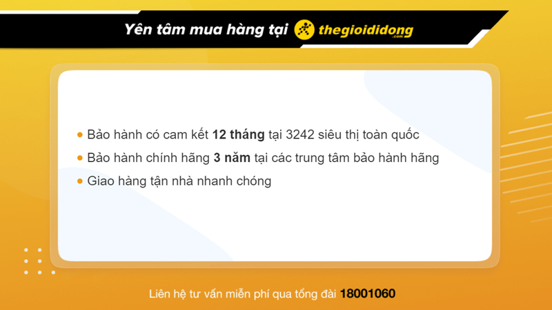 Chính sách bảo hành ổ cứng di động tại Thế Giới Di Động