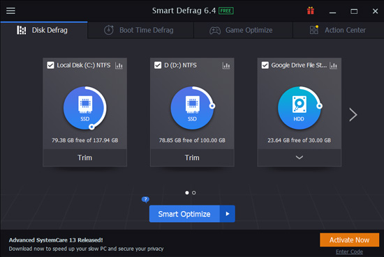 Phần mềm Smart Defrag