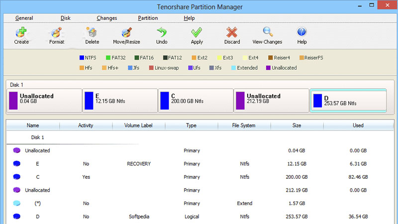 Phần mềm Tenorshare Partition Manager