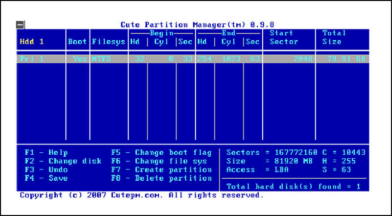 windows 7 partition magic 8.0