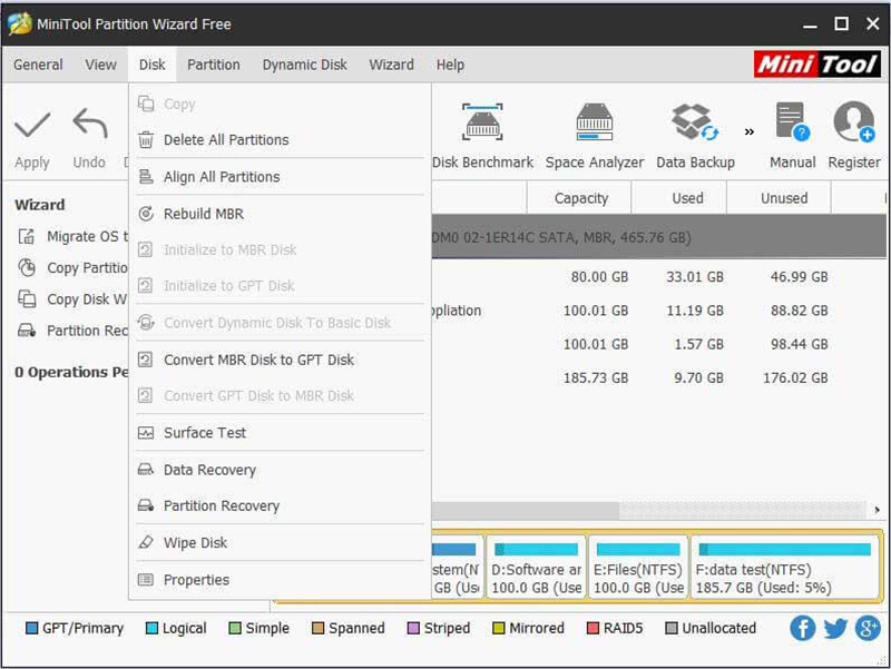 Phần mềm MiniTool Partition Wizard