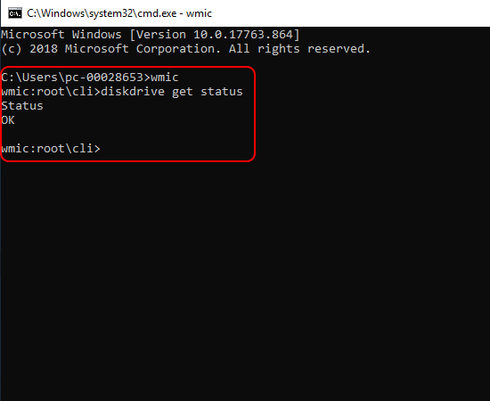Kiểm tra tình trạng ổ cứng qua CMD