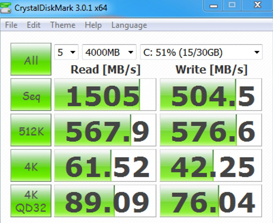 Phần mềm CrystalDiskMark