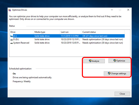 C&ocirc;ng cụ Disk Defragmenter