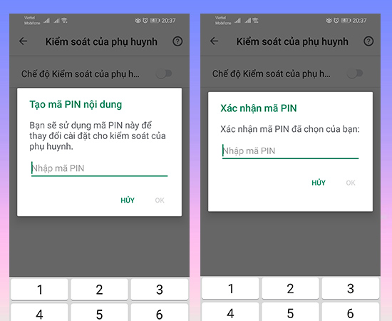 Xác nhận mã PIN