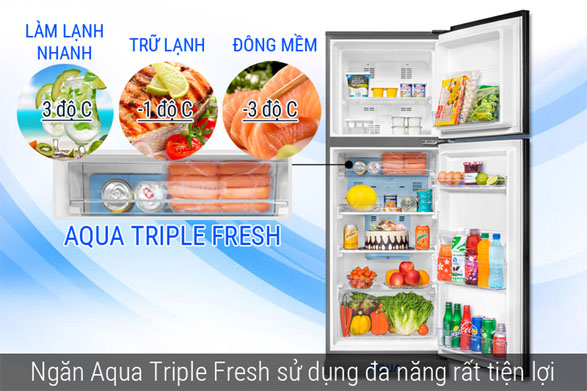 C&aacute;ch sử dụng ngăn Aqua Triple Fresh