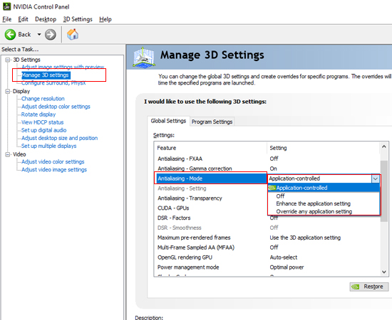 nvidia 3d settings for performance