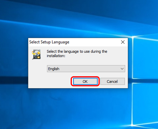 Nhấn OK để tiếp theo