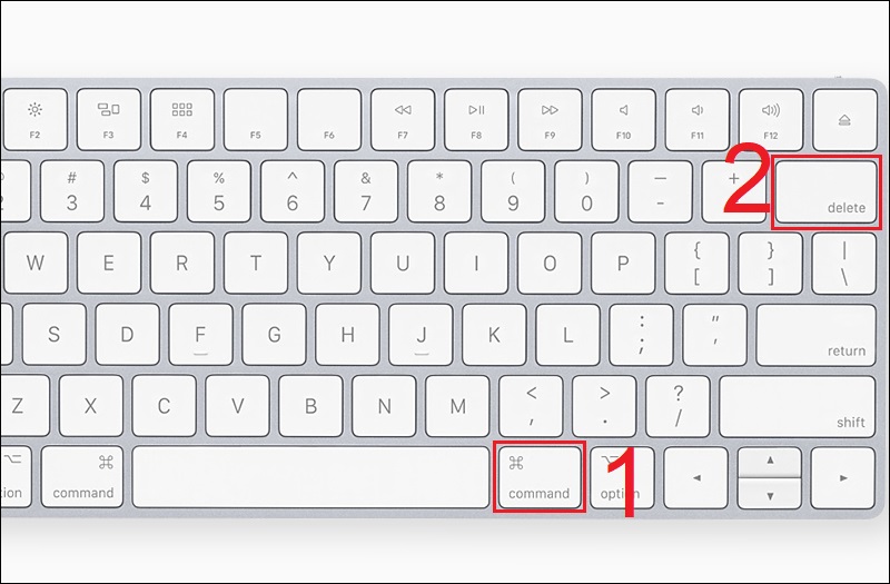 Nhấn tổ hợp phím cmd + delete sau khi chọn file