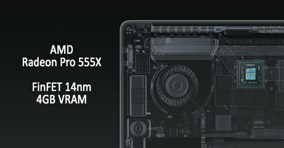 Card AMD Radeon Pro 555X 