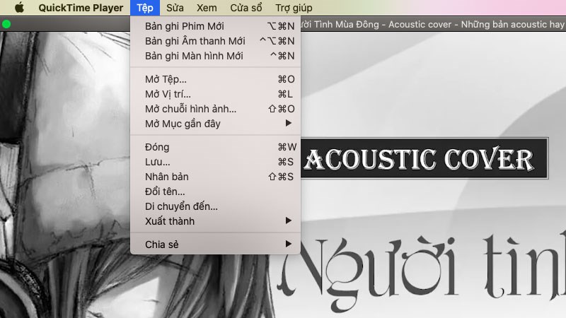 QuickTime giúp bạn quay màn hình có tiếng trên Macbook