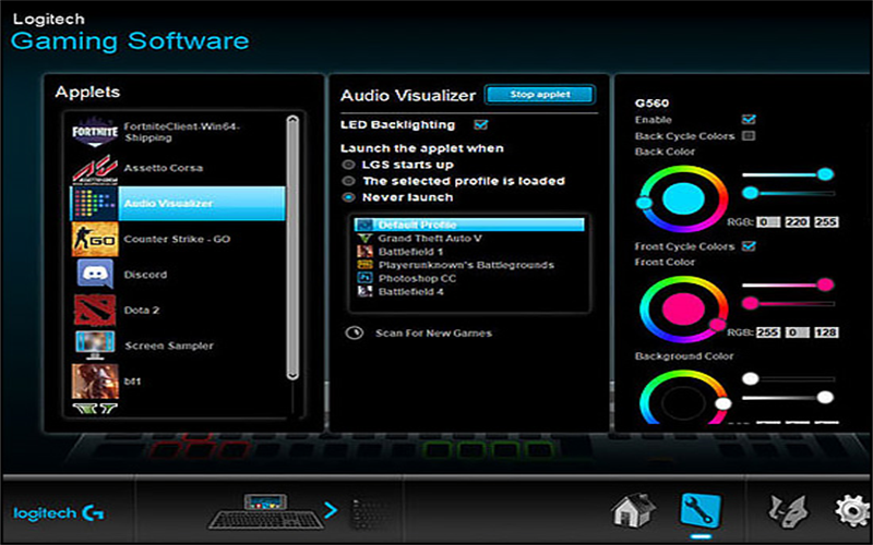 Logitech sẽ có logitech gaming software.