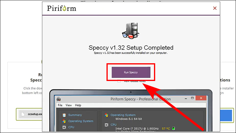  Click vào Run Speccy