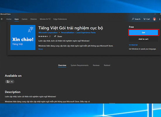 Tìm Tiếng Việt cục bộ trên App Store.