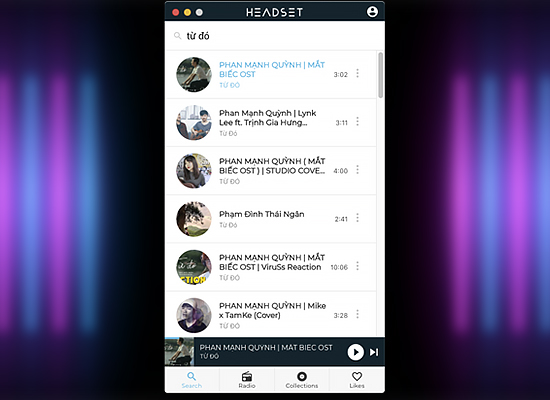 Nghe nhạc từ youtube