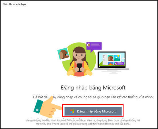 Đăng nhập vào tài khoản Microsoft của bạn